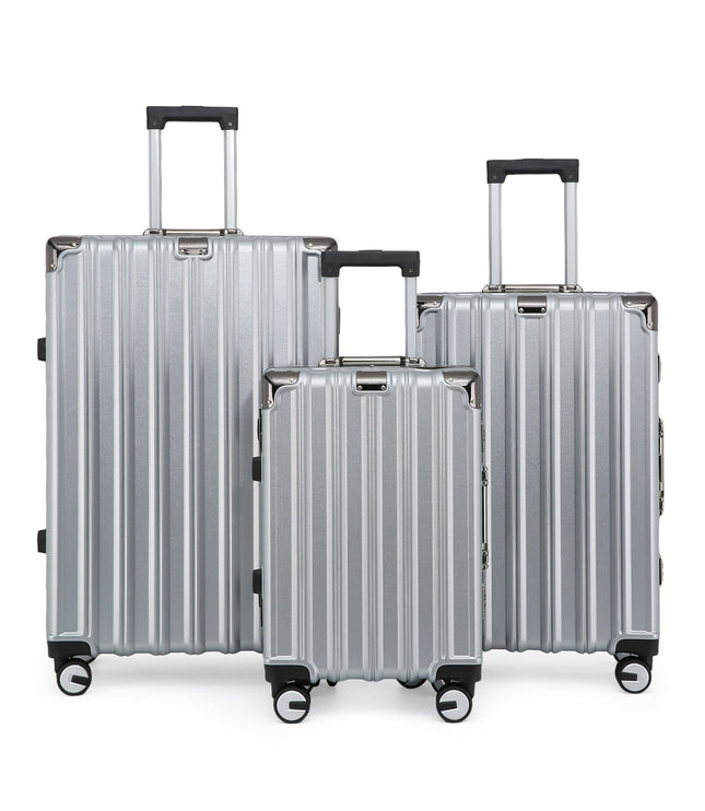 Airdrie Set of 3 Hard Shell Suitcase in Silver