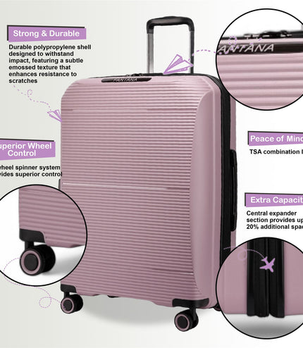 Abiko Large Hard Shell Suitcase in Pink