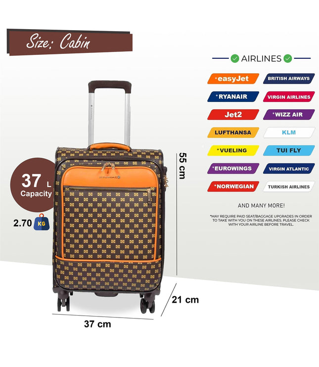 Corringham Cabin Soft Shell Suitcase in Coffee