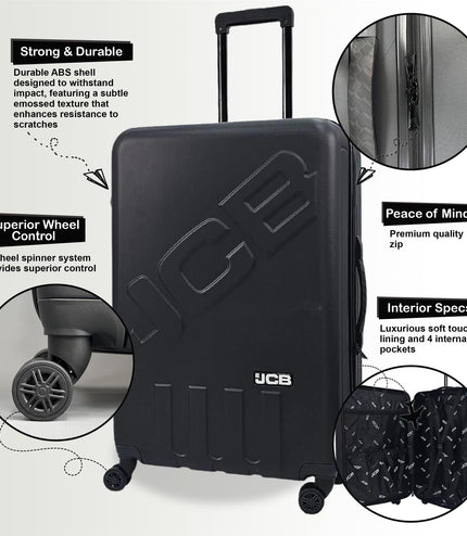 Cranbrook Medium Soft Shell Suitcase in Black