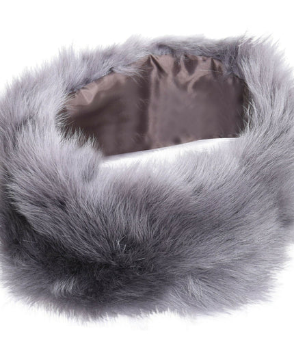 Ladies  Toscana 100% Sheepskin Leather Headband - Grey