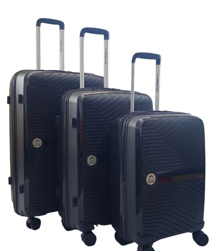 Acton Set of 3 Hard Shell Suitcase in Black