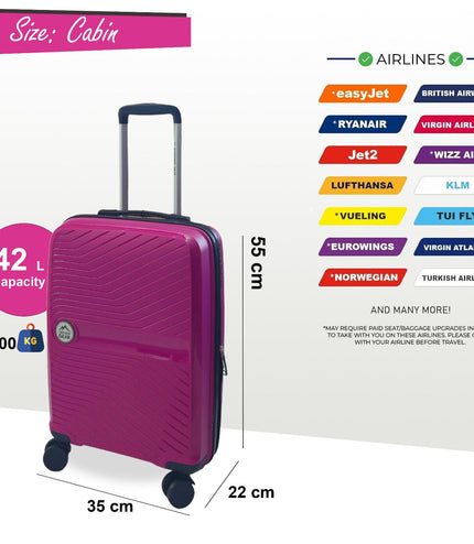 Acton Cabin Hard Shell Suitcase in Pink