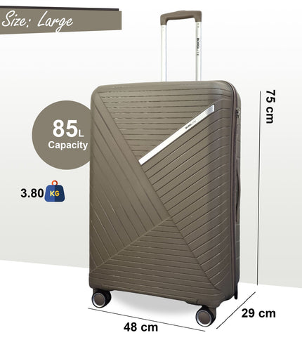 Chita Large Hard Shell Suitcase in Flesh