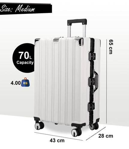 Airdrie Medium Hard Shell Suitcase in White