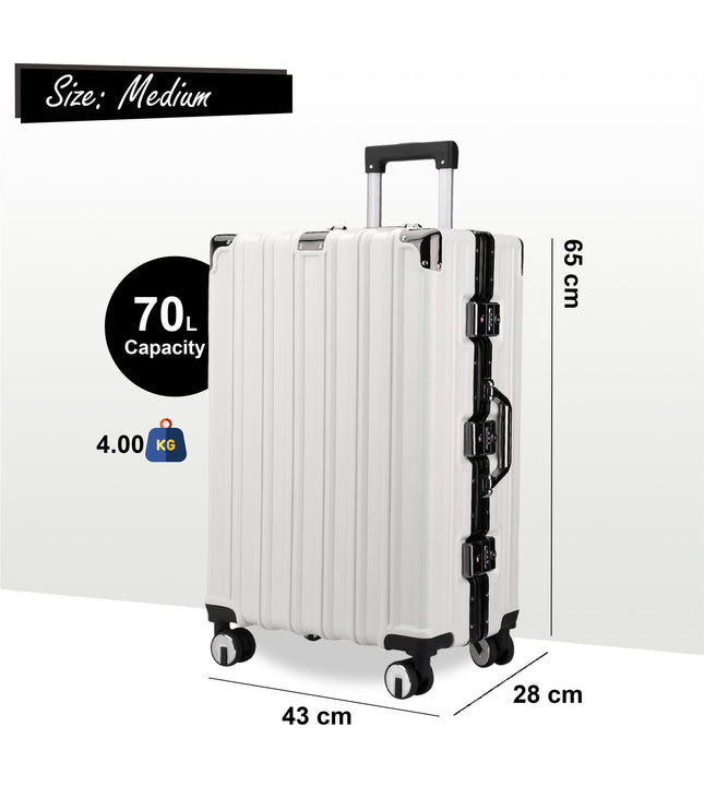 Airdrie Medium Hard Shell Suitcase in White