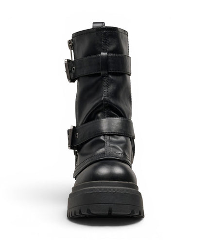 Windsorsmith Women's Black Chunky Platform Pull-On High Boots - Vendetta