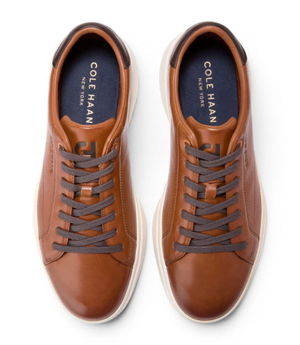 Cole Haan Men's GrandPro Luxe Mile Trainer Brown Leather Sneakers - C42753