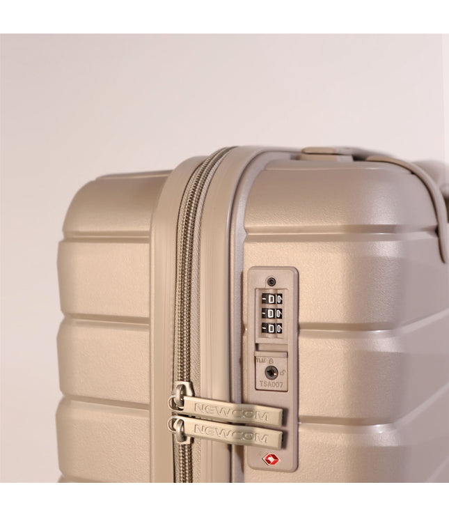 Forster Set of 3 Hard Shell TSA Suitcase in Champagne Beige