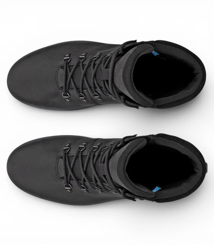 Ecco Men's Black Leather Waterproof Lace-up Hiking Boots - Rugged Track 25
