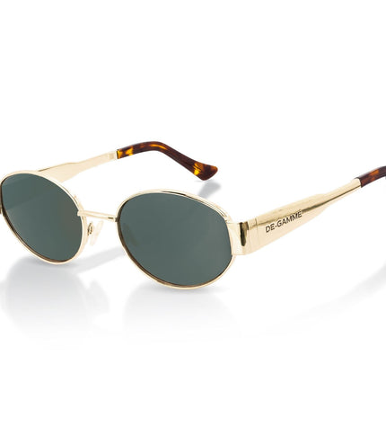 De-Gamme Gold Oval Polarized UV Protection Sunglasses - Monaco