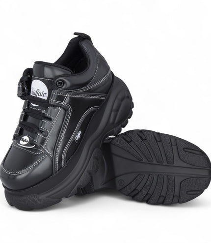 Buffalo Womens Black Chunky Platform Fashion Trainers - 1339-14