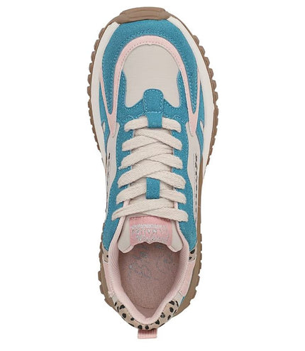 Blowfish Malibu Womens Pink Blue Retro Lace-Up Sneakers - Leo