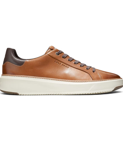 Cole Haan Men's GrandPro Luxe Mile Trainer Tan Leather Sneakers - C34229
