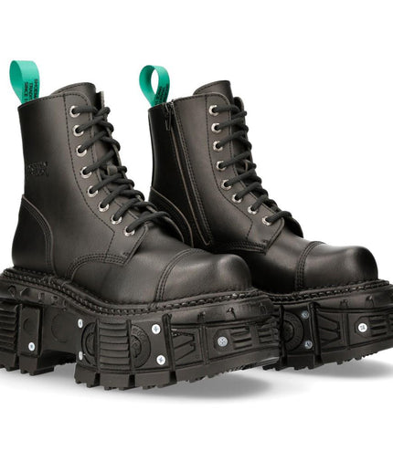New Rock Vegan Leather Combat Platform Boots- TANKMILI083C-V2