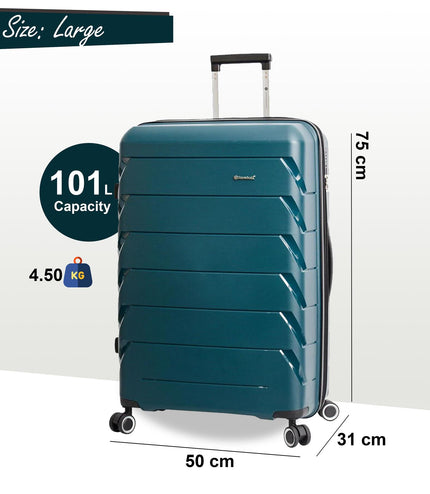 Cleckheaton Large Hard Shell Suitcase in Green