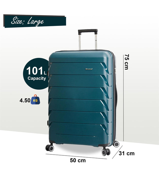 Cleckheaton Large Hard Shell Suitcase in Green