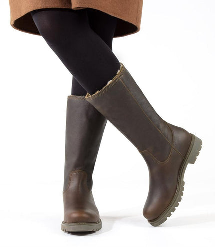 Panama Jack Women's Bambina B82 Chestnut Waterproof Leather Winter Boots