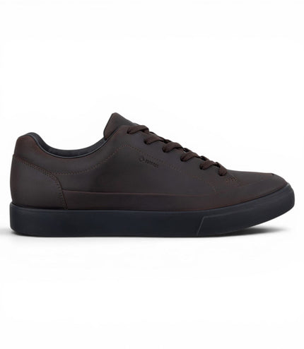 Ecco Men's Brown Leather Waterproof Trainer Sneaker Shoes - Soft 10