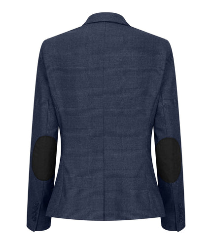 Women's Navy Three-Piece Tailored Fit Suit in Prince of Wales Check
