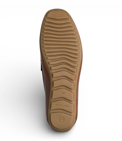 Tamaris Mens Brown Leather Moccasin Loafers Casual Shoes
