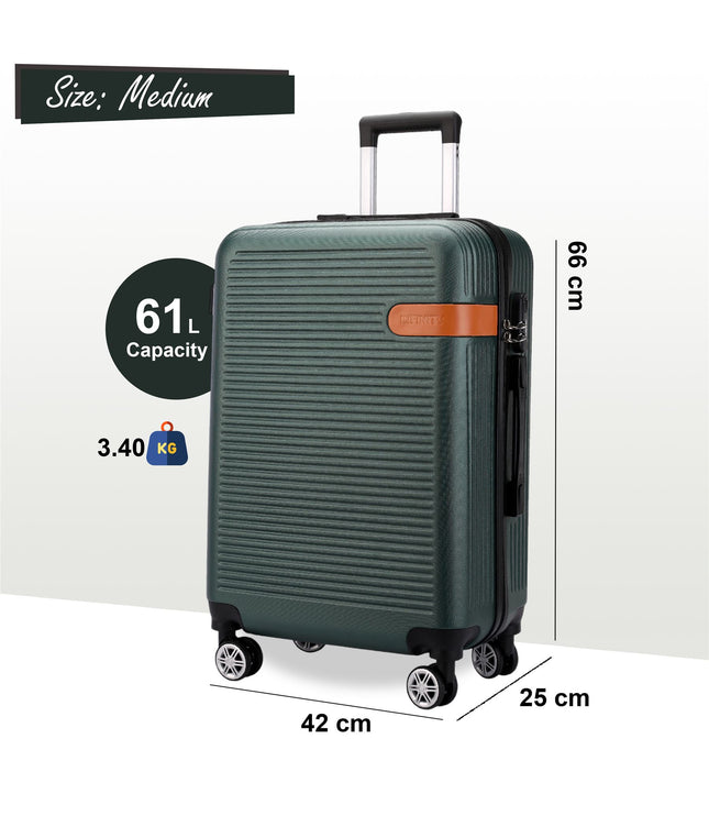 Calgary Medium Hard Shell Suitcase in Emerald Green