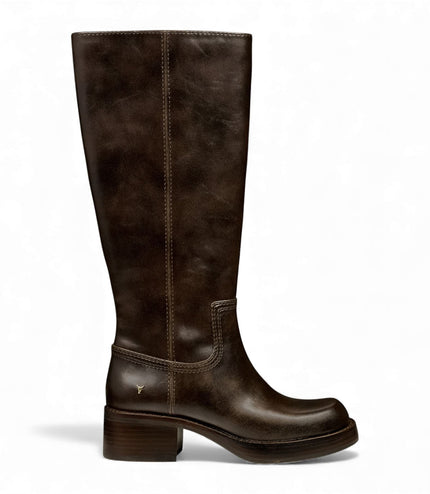 Windsorsmith Womens Espresso Brown Faux Leather Knee-High Riding Boots - Technique