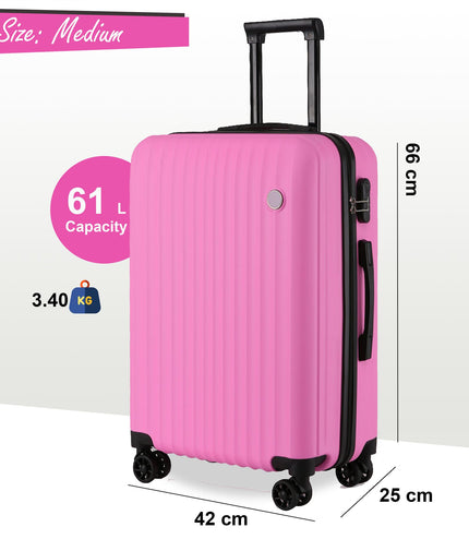 Edmonton Medium Hard Shell Suitcase in Pink