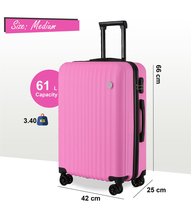 Edmonton Medium Hard Shell Suitcase in Pink