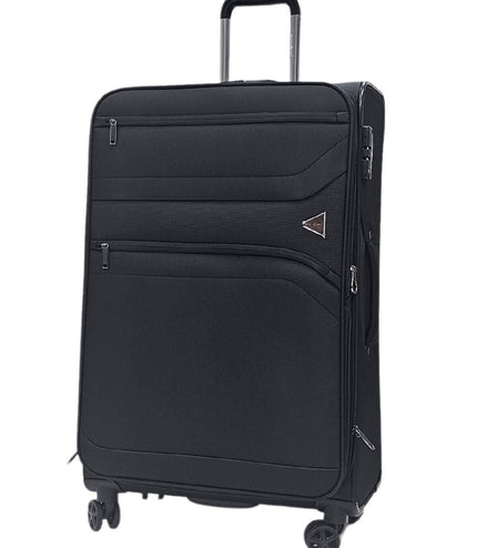 Corby Large Soft Shell Suitcase in Black