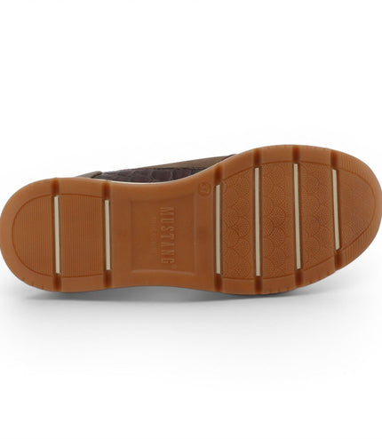 Mustang Women's Brown Lace-Up Trainers Platform Sneakers - M0332001