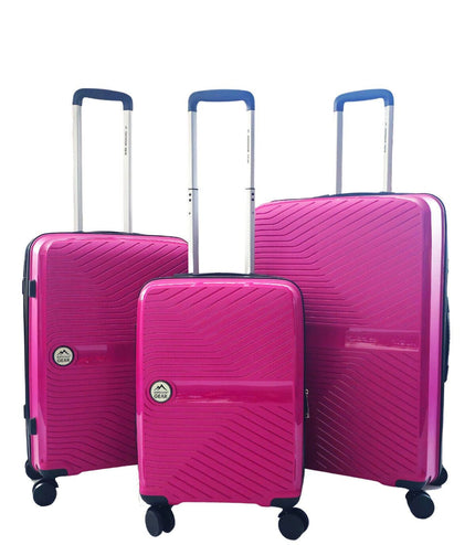 Acton Set of 3 Hard Shell Suitcase in Pink