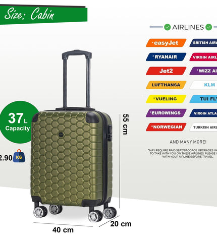 Noda Cabin Hard Shell Suitcase in Green