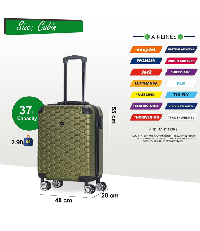 Noda Cabin Hard Shell Suitcase in Green