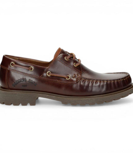 Panama Jack Boat C8 Men's Waterproof Bark Brown Leather Lace-Up Low-Cut Ankle Boots