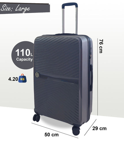 Acton Large Hard Shell Suitcase in Grey