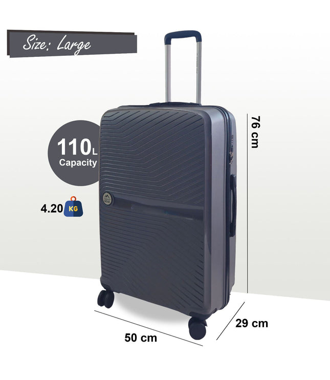 Acton Large Hard Shell Suitcase in Grey