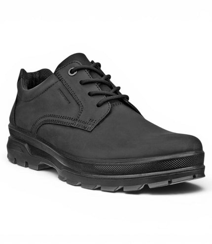 Ecco Men's Black Leather Waterproof Casual Shoes -  Rugged Track 25