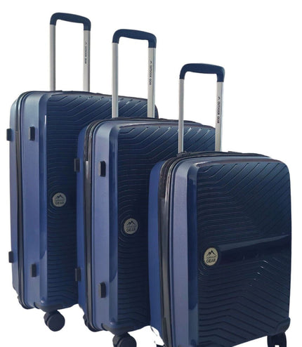 Acton Set of 3 Hard Shell Suitcase in Navy