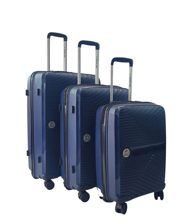 Acton Set of 3 Hard Shell Suitcase in Navy