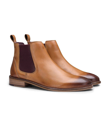 Mens Tan Leather Classic Chelsea Boots