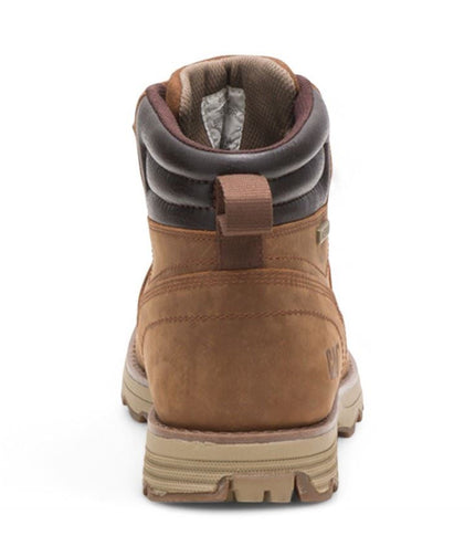 Caterpillar Mens Sire Waterproof Brown Sugar Leather Cat Work Boots
