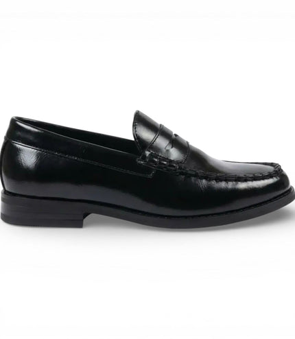 Mens Black PU Leather Formal Dress Penny Loafers Casual Shoes