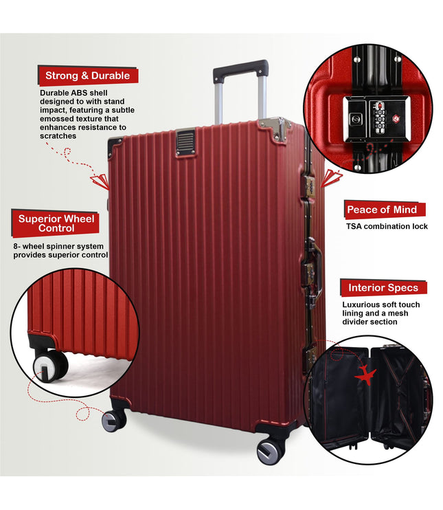 Airdrie Medium Hard Shell Suitcase in Red