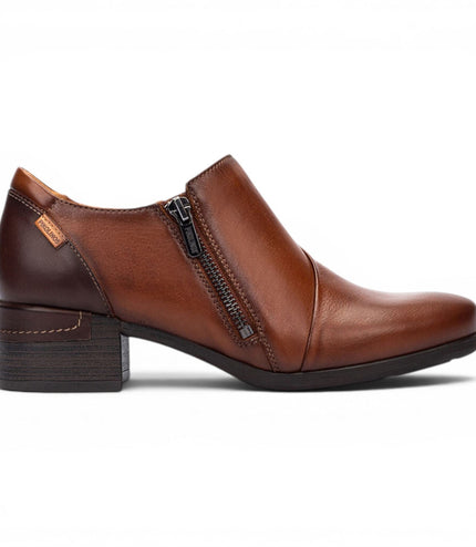 Pikolinos Women's Brown Leather Low Heel Shoes - Malaga