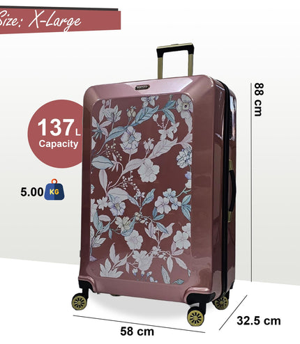 Canvey Extra Large Hard Shell Suitcase in Pink