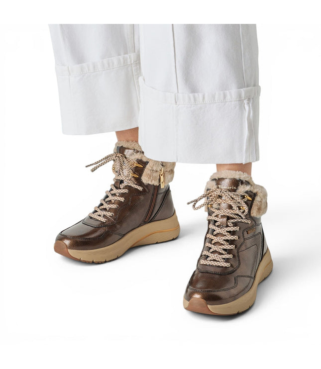 Tamaris Women’s Brown Warm Winter Waterproof Lace-up Ankle Boots - 26278-45