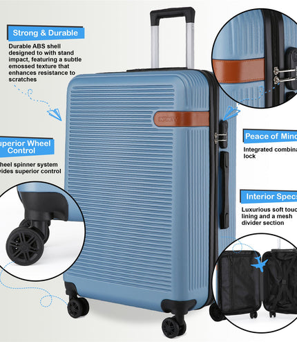 Calgary Medium Hard Shell Suitcase in Blue