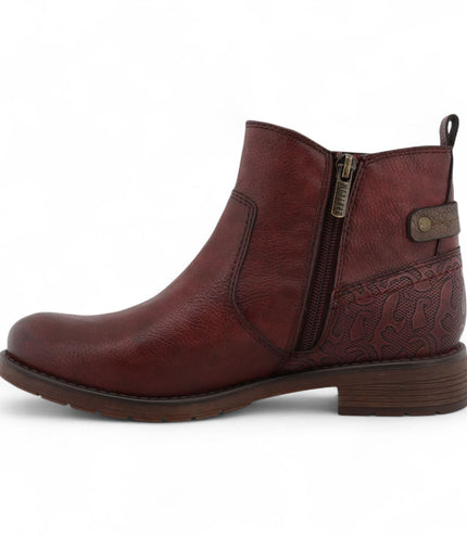 Mustang Women's Burgundy Chelsea Ankle Boots