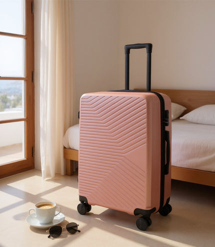 Junee Medium Hard Shell Suitcase in Rose Gold